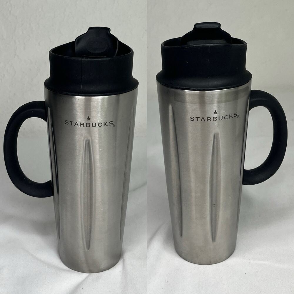 Vtg Starbucks Barista 2003 Stainless Steel 16oz Coffee French Press Travel Press